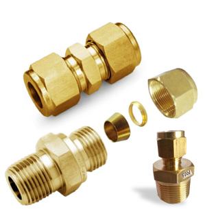 Brass Double Ferrule Instrumentation Tube Fitting - Plug - 12mm Tube OD