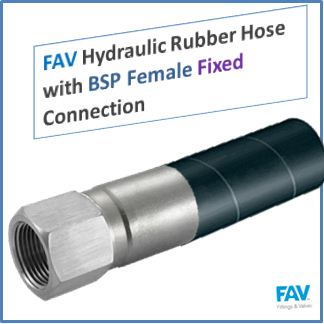 FAV Hydraulic Rubber Hose with BSP Female Fixed Connection