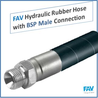 FAV Hydraulic Rubber Hose with BSP Male Connection