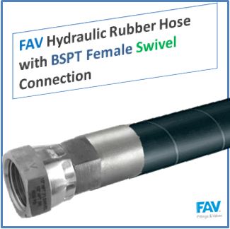 FAV Hydraulic Rubber Hose with BSPT Female Swivel Connection