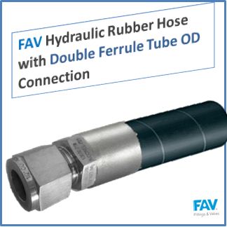 FAV Hydraulic Rubber Hose with Double Ferrule Tube OD Connection