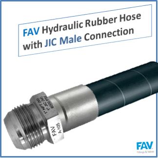 FAV Hydraulic Rubber Hose with JIC Male Connection