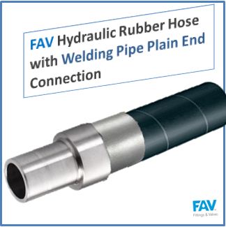 FAV Hydraulic Rubber Hose with Welding Pipe Plain End Connection