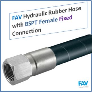 Hydraulic Rubber Hose with BSPT Female Fixed Connection